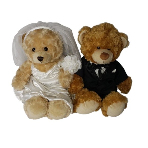 BUILD-A-BEAR WORKSHOP BRIDE AND GROOM BEARS - Picture 8 of 9